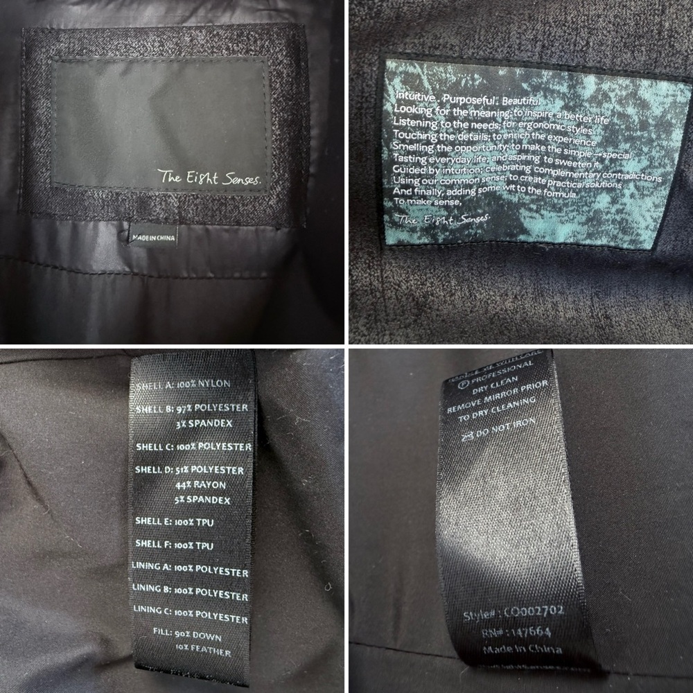 The Eight Senses Black Oversized Cloud Down Puffer Coat Full Length Hooded L OS - Picture 8 of 16
